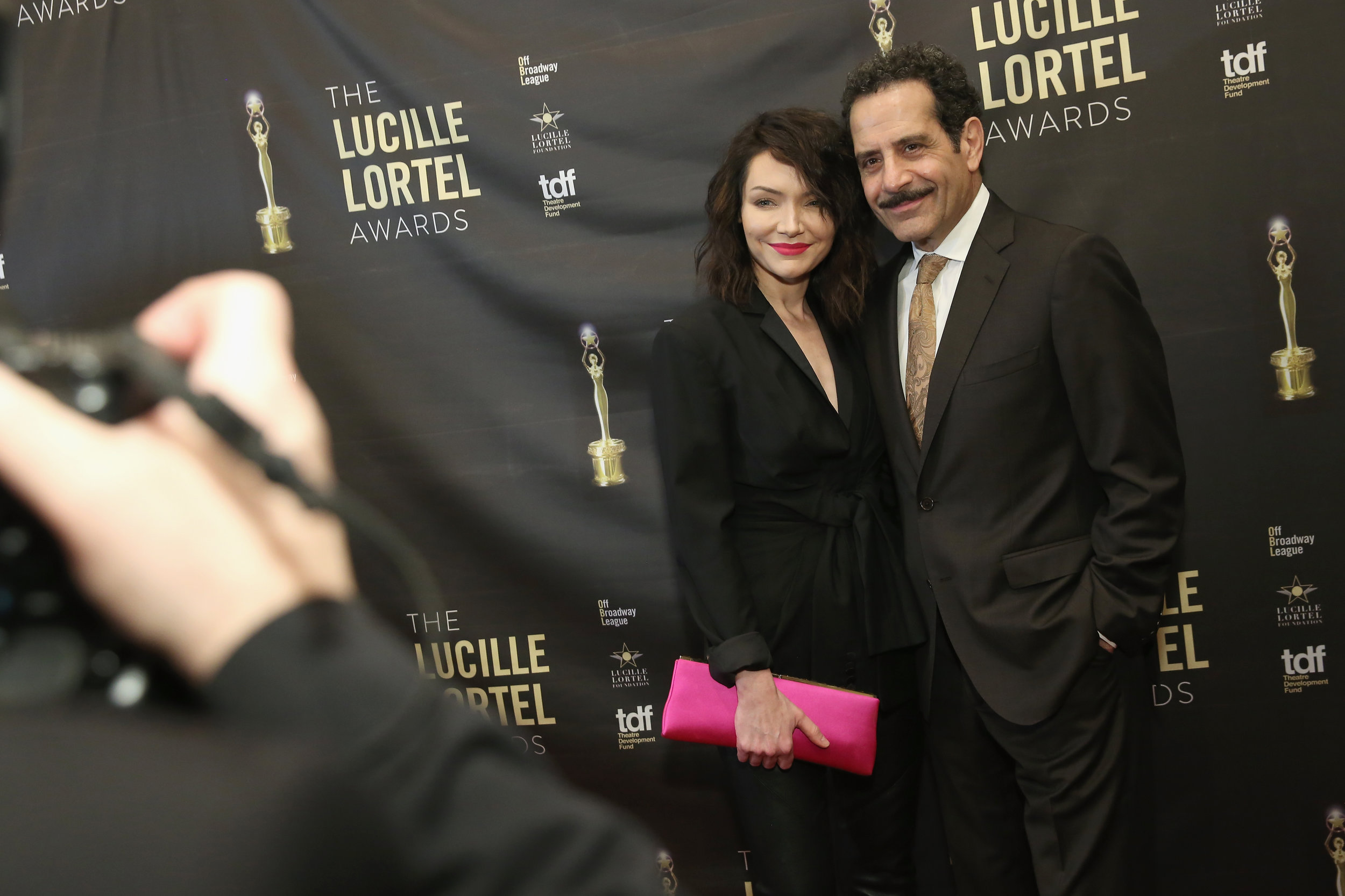 Katrina Lenk and Tony Shalhoub attend the 33rd Annual Lucille Lortel Awards